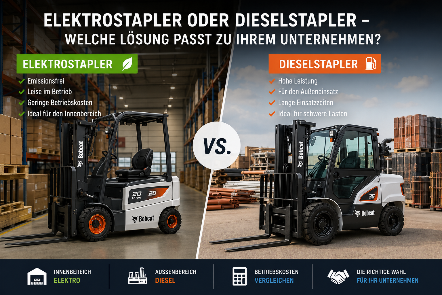 Elektrostapler oder Dieselstapler – Welche Lösung passt zu Ihrem Unternehmen?