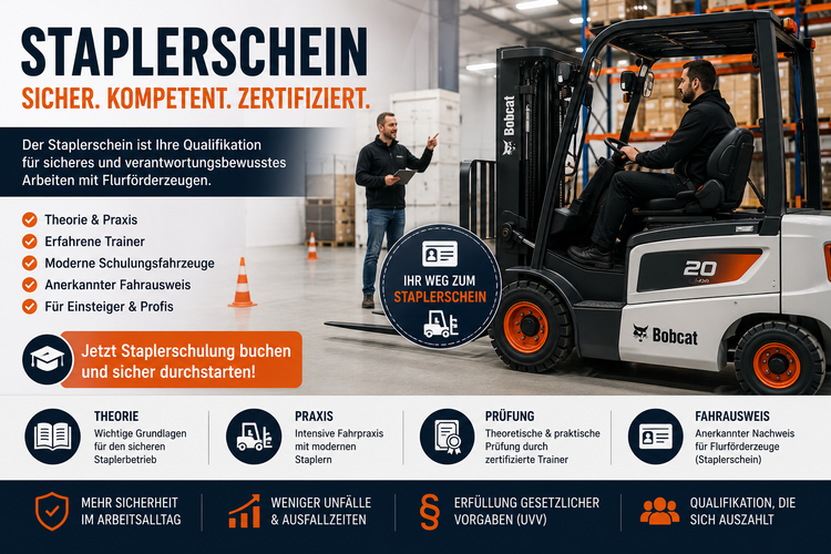 Gabelstaplerführerschein – Alles, was Sie über den Staplerschein wissen müssen