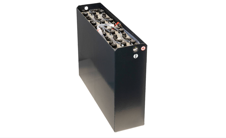 24V Gabelstaplerbatterie 3 PzS 375 Ah DIN A (827 * 216 * 627mm L/B/H) Trog 57014022 inkl. Aquamatik