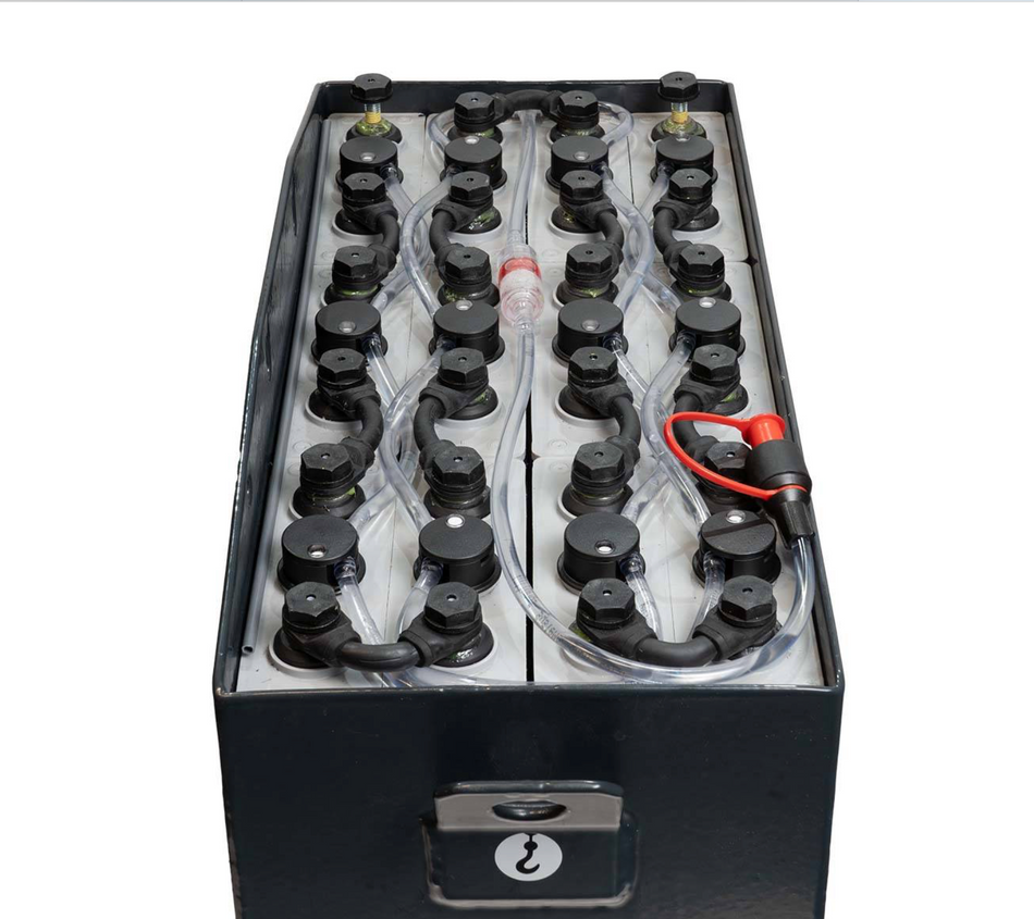 24V Gabelstaplerbatterie 3 PzS 270 Ah (604 * 268 * 550mm L/B/H) Trog 41189300 inkl. Aquamatik